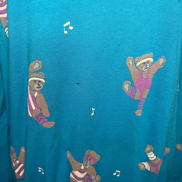 Vintage Exercising Teddy Bear AOP Crewneck 80's - Picture 5 of 5